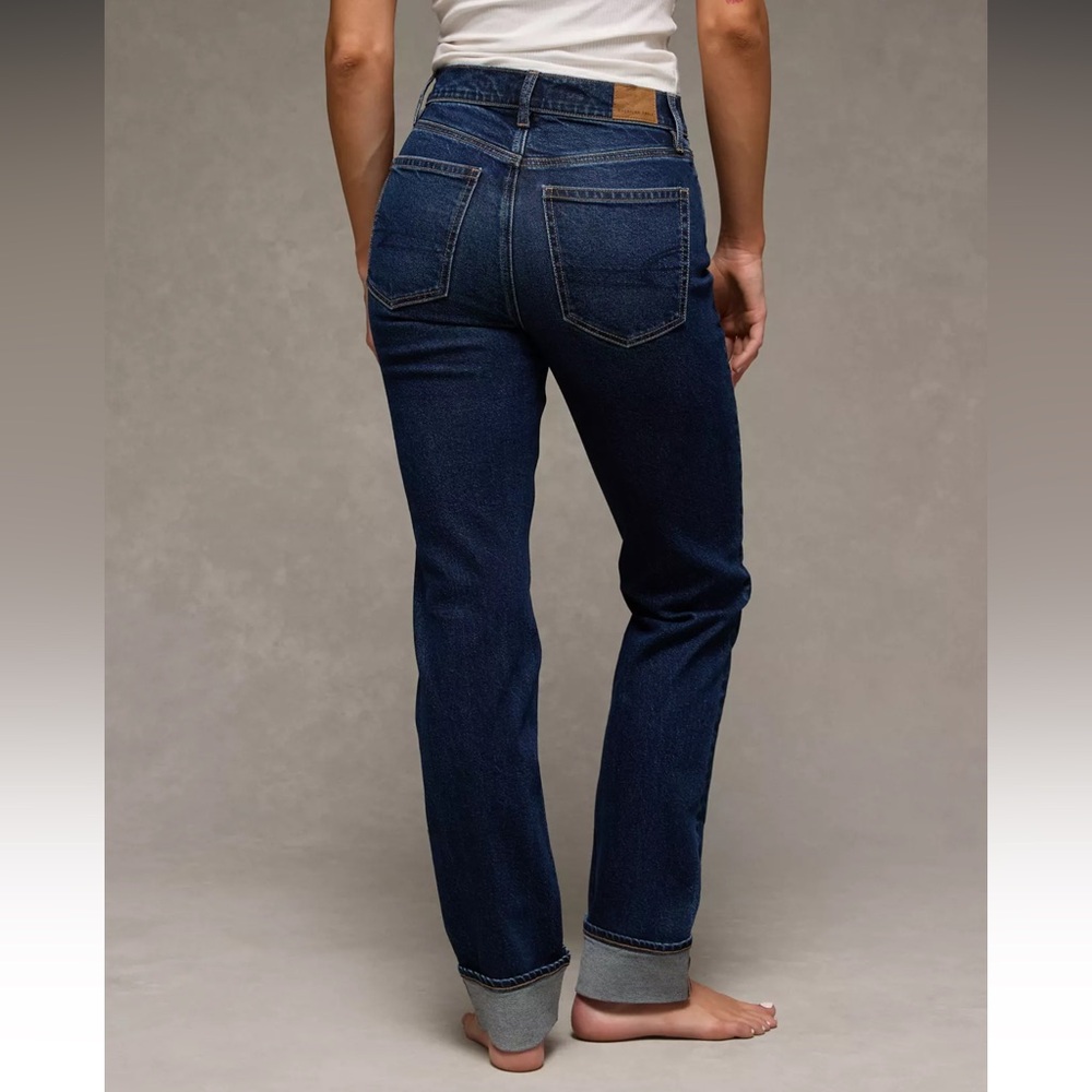 American Eagle Stretch Super High-Waisted Straight Jean